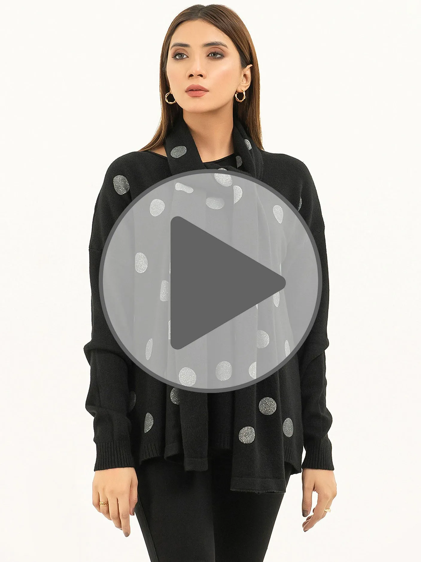 Polka Dot Sweater and Scarf