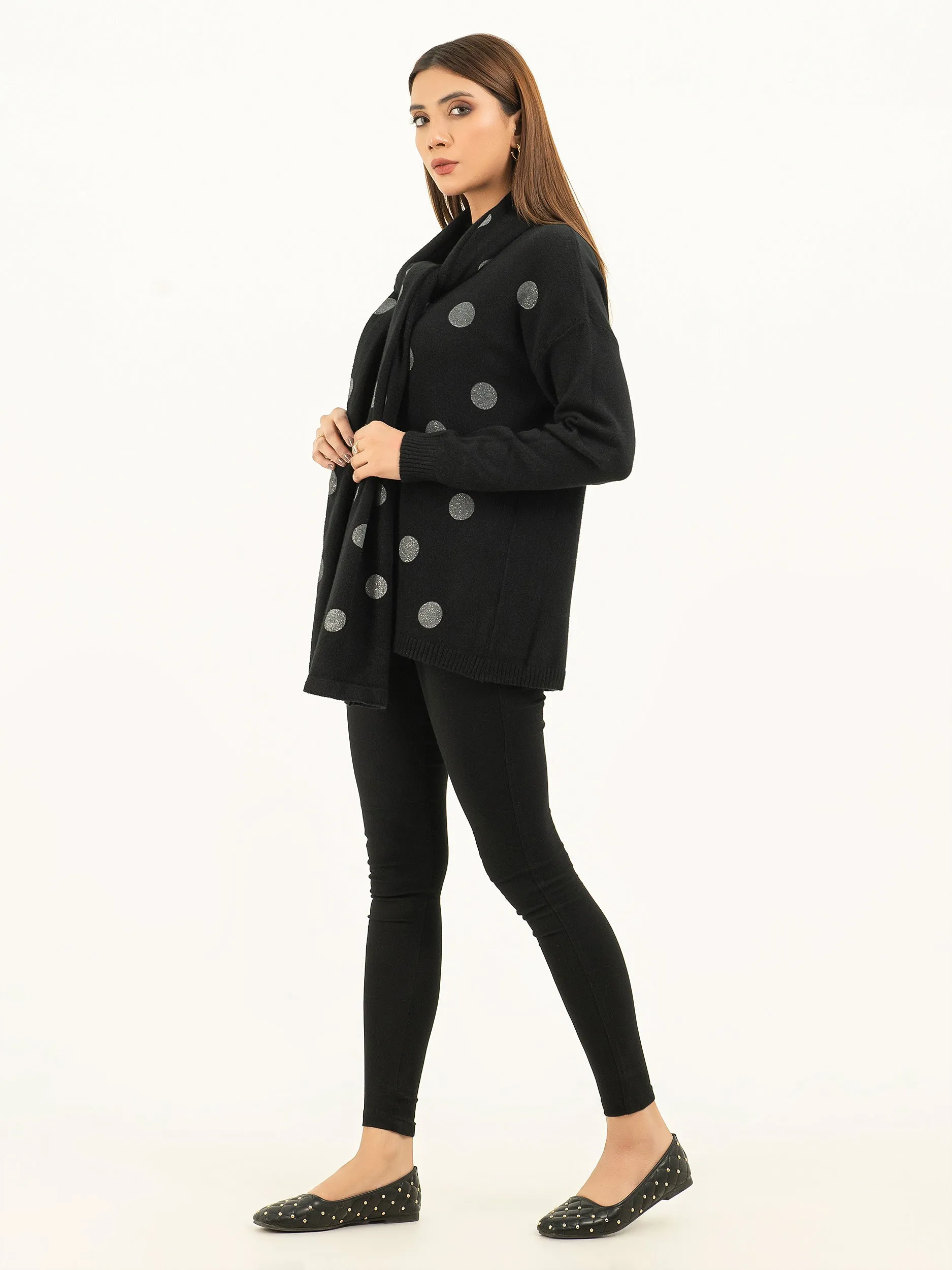 Polka Dot Sweater and Scarf