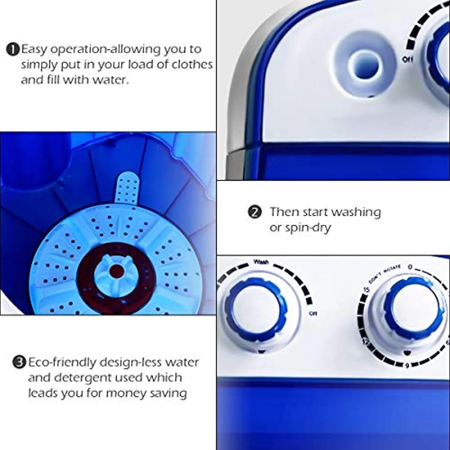 Portable Small Semi-Automatic Compact Washing Machine