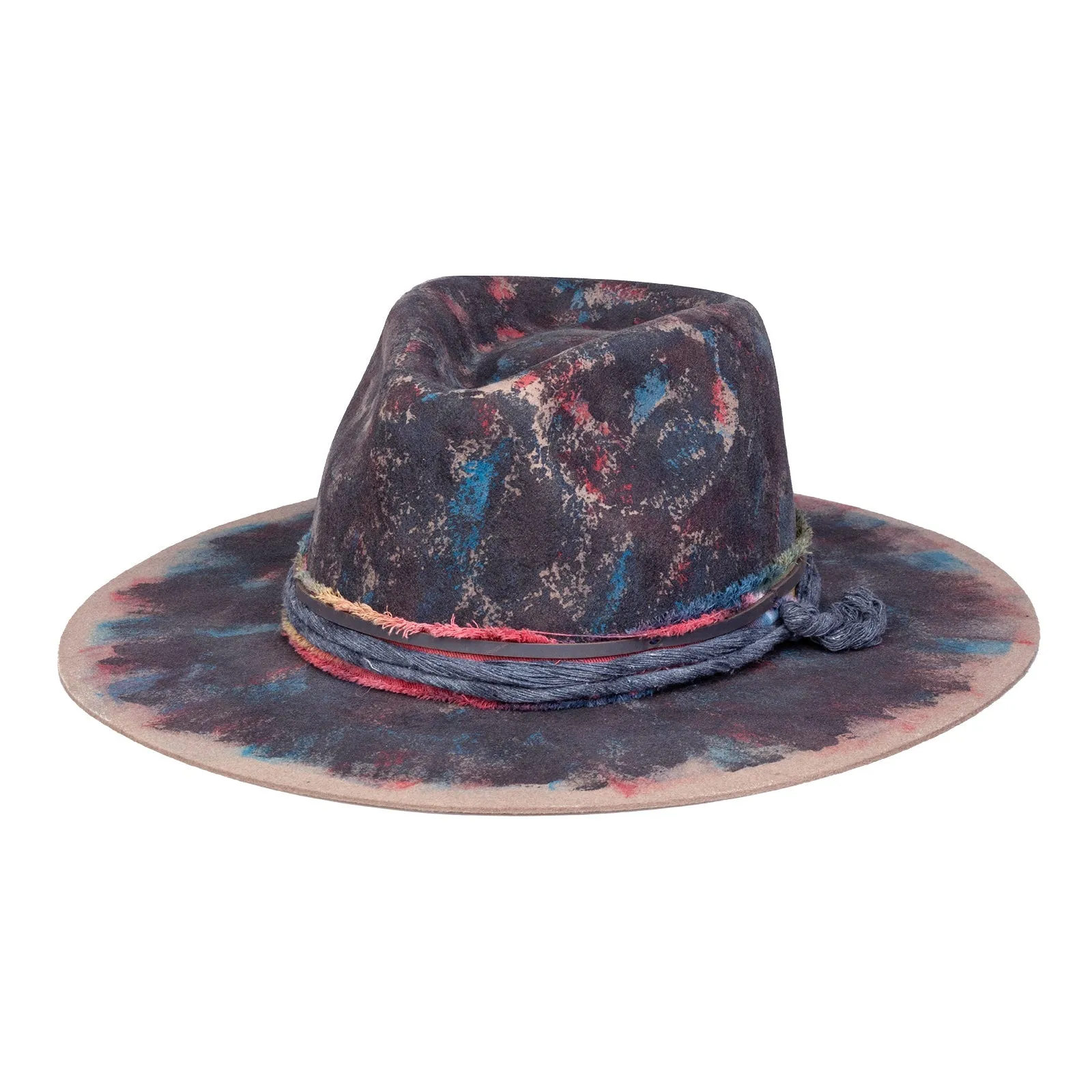 Prism - Vintage Painted Stylish Knots Fedora Hat