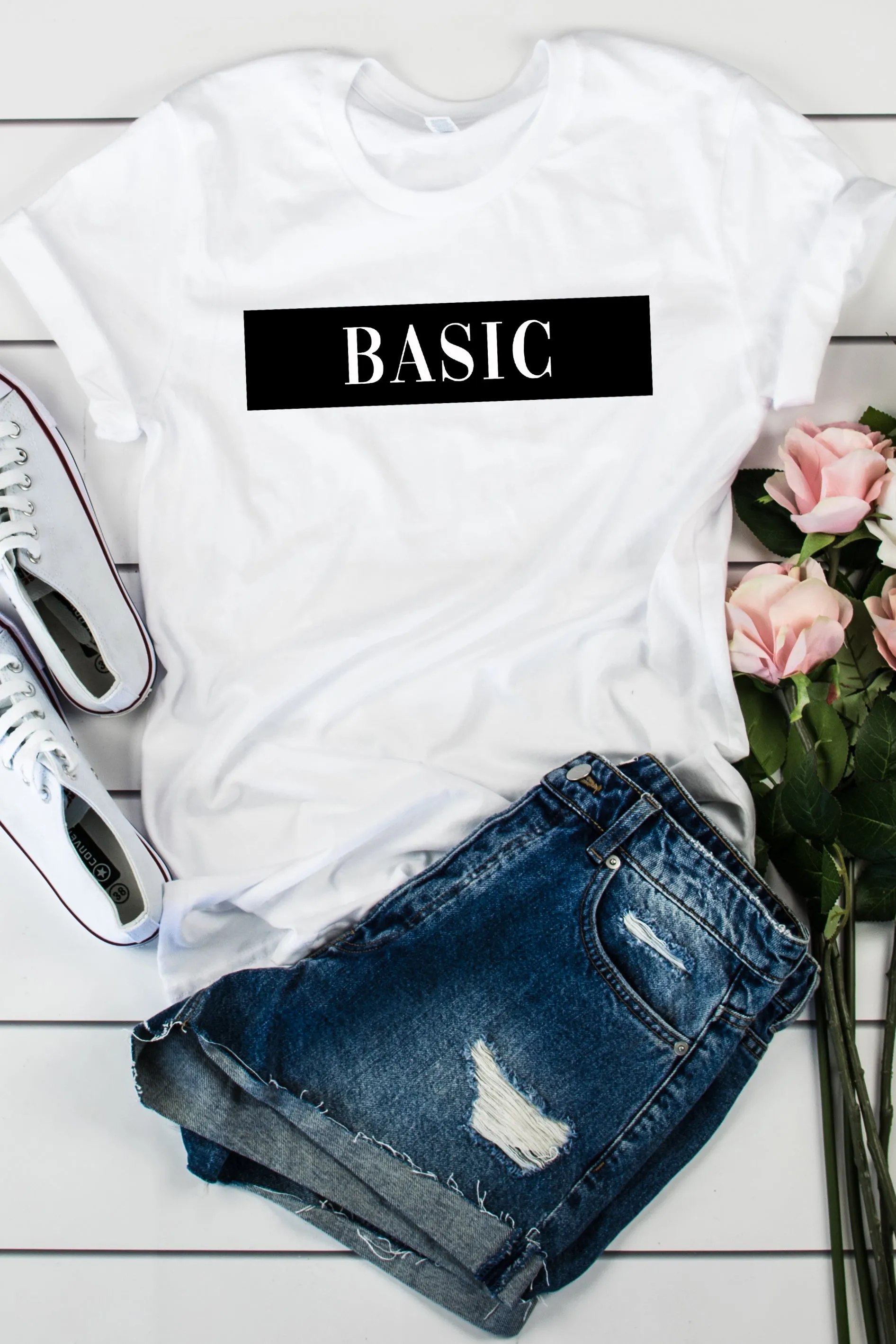 "Basic" White Tee