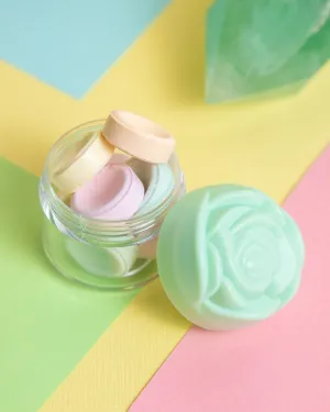 Rose Plastic Clear Container - Green