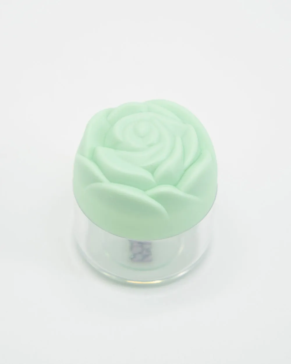 Rose Plastic Clear Container - Green