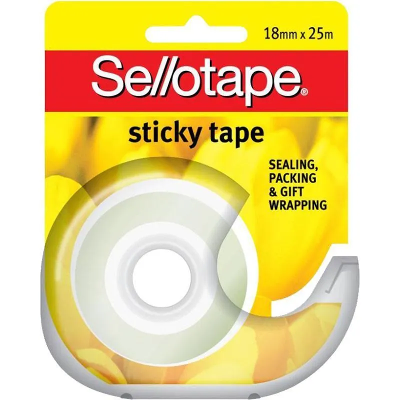 Sellotape Sticky Tape Dispenser 18mmx25m Pack 7
