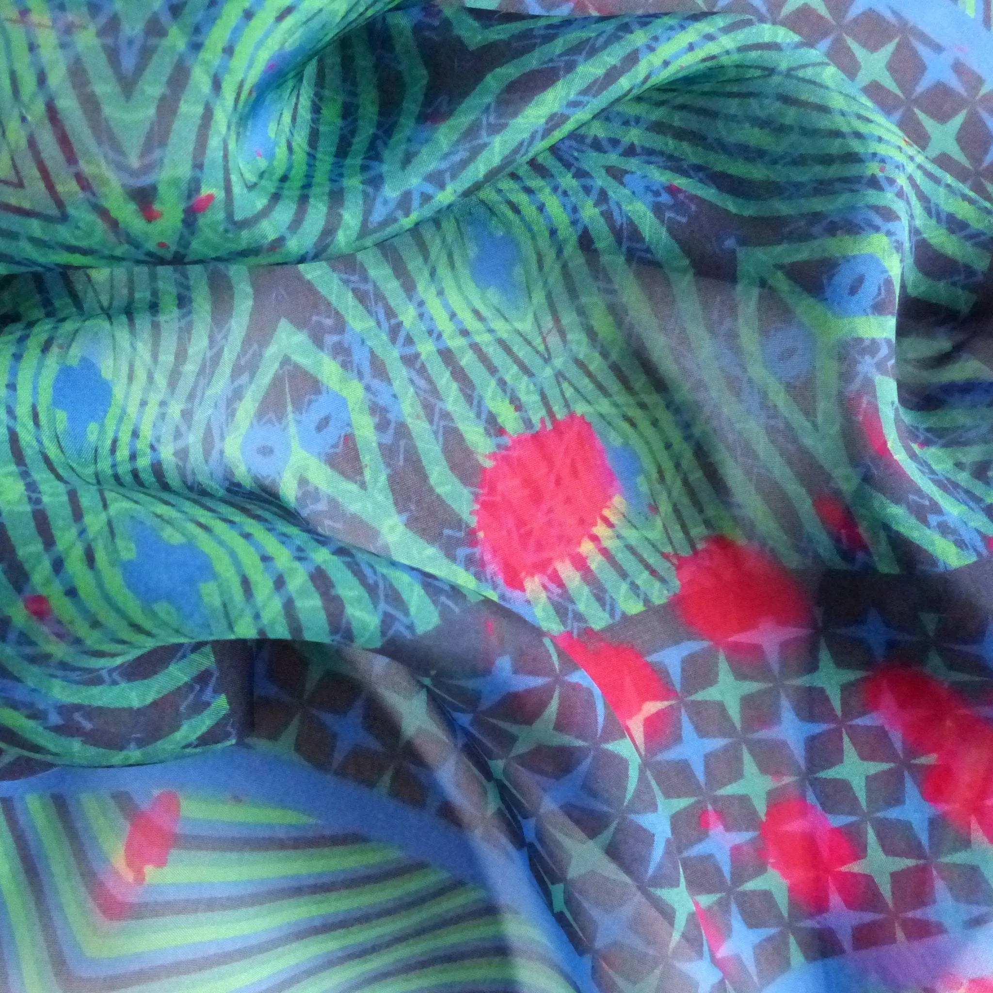 Silk Chiffon Scarf (65cm) - Kenzie Green