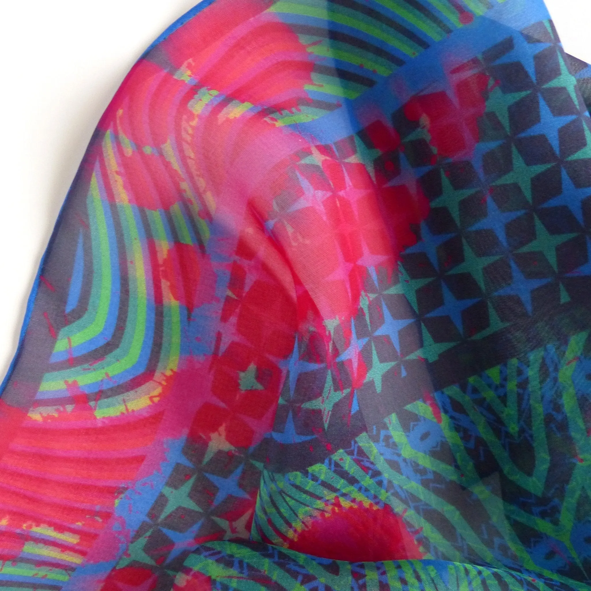 Silk Chiffon Scarf (65cm) - Kenzie Green