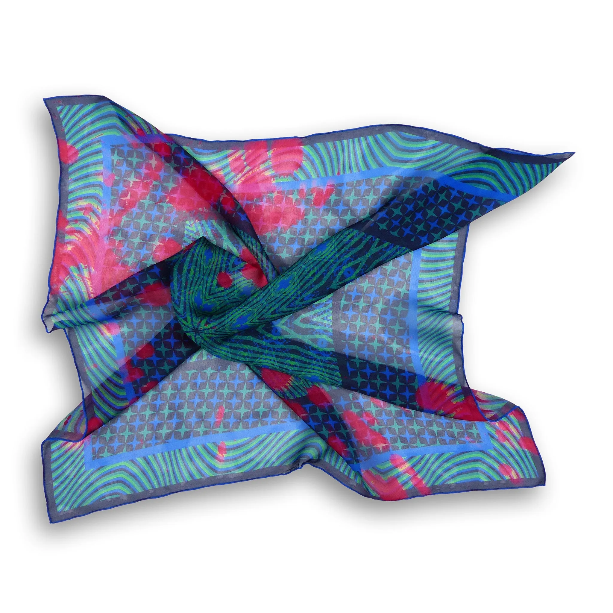 Silk Chiffon Scarf (65cm) - Kenzie Green