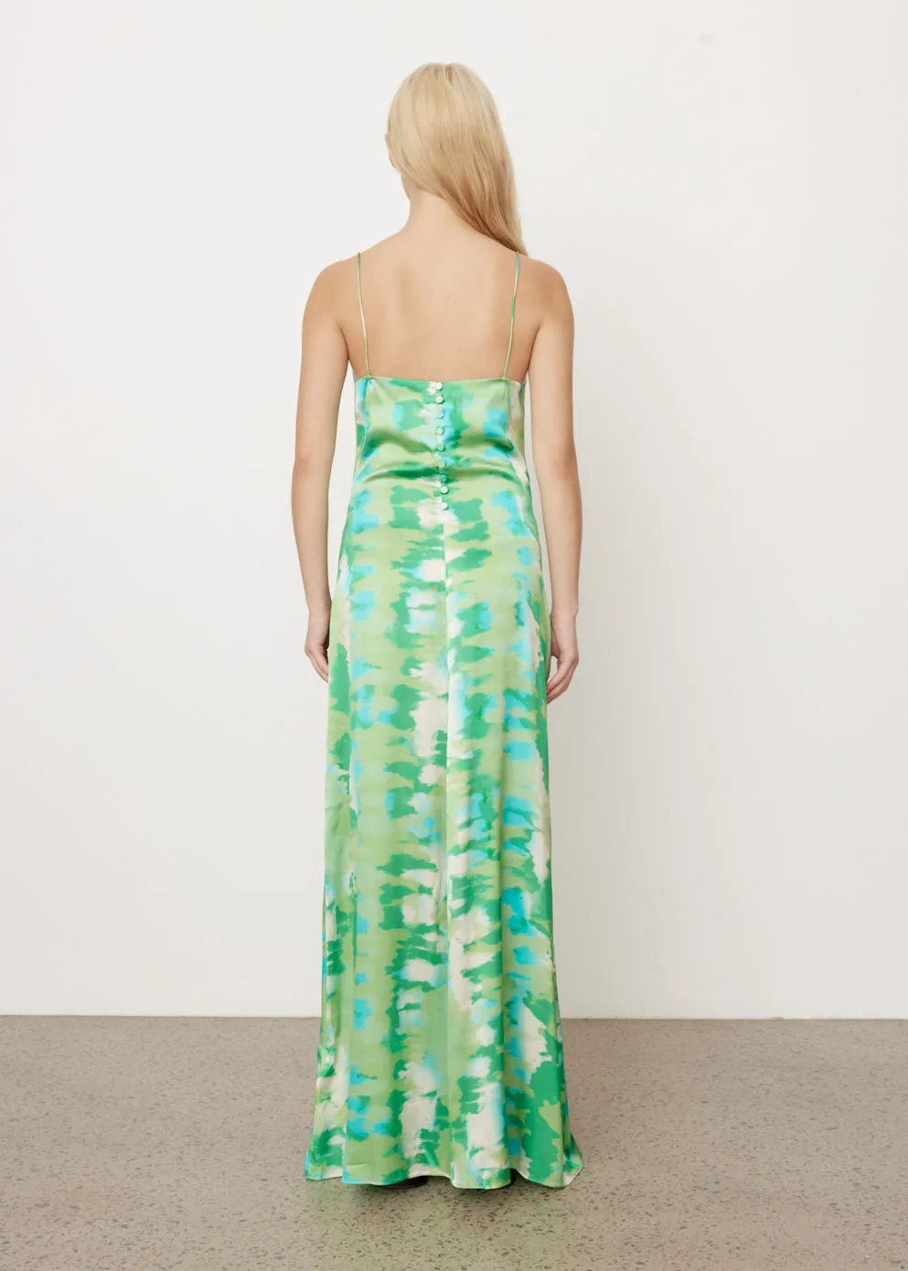 Silk Stretch Satin Slip Dress