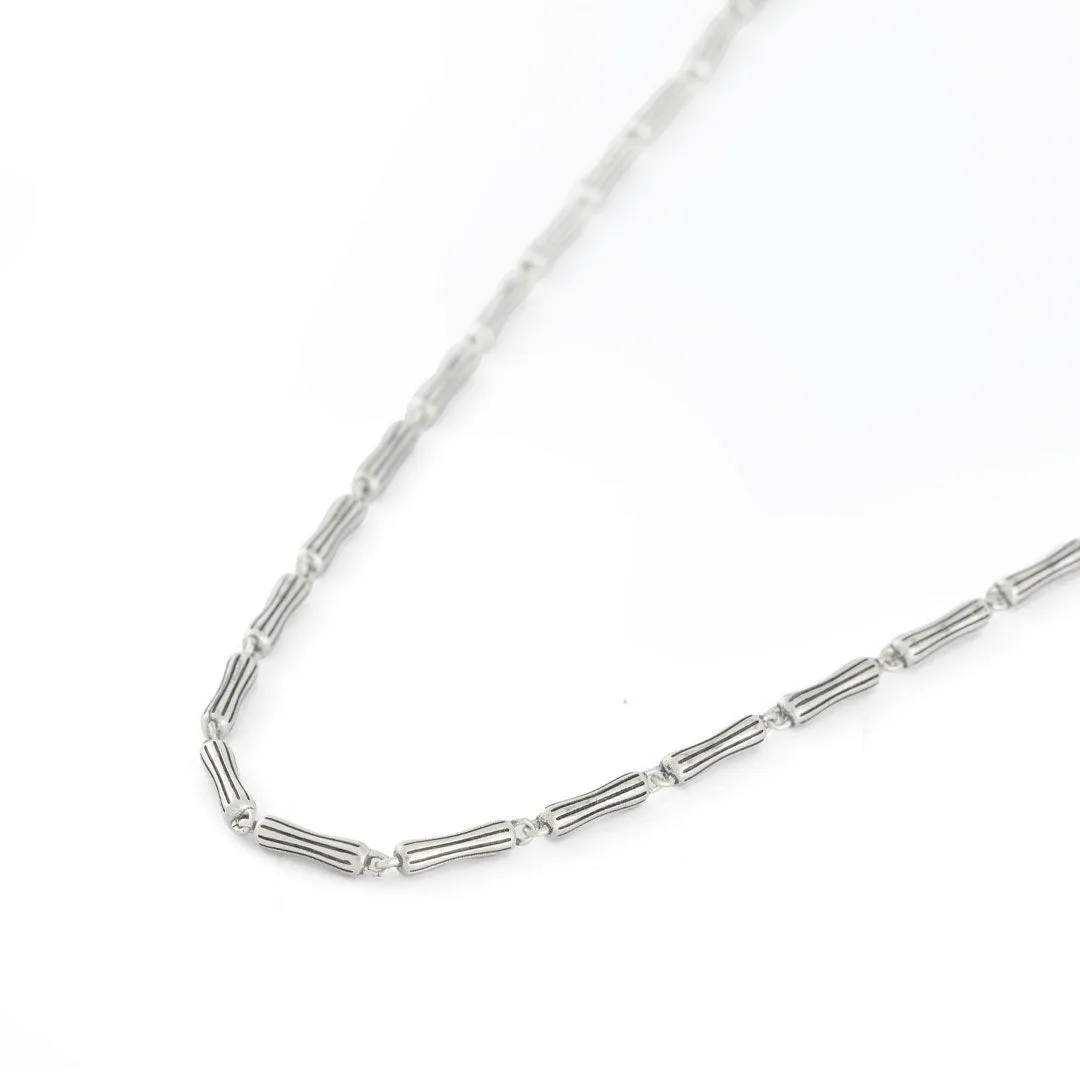 Silver Bamboo Necklace