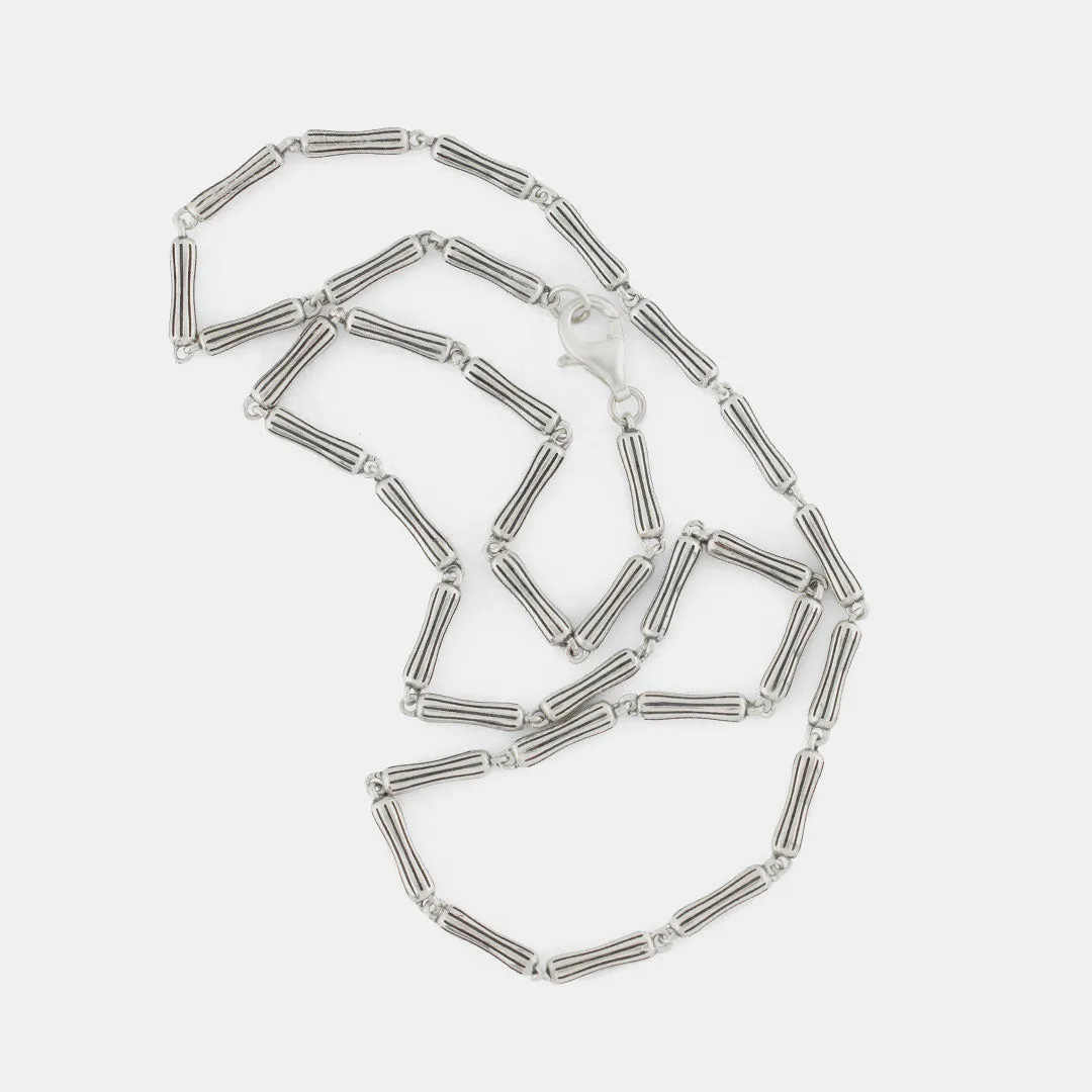 Silver Bamboo Necklace