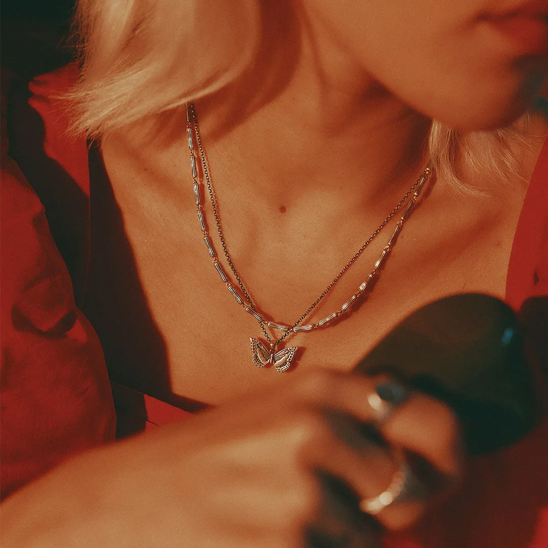 Silver Bamboo Necklace