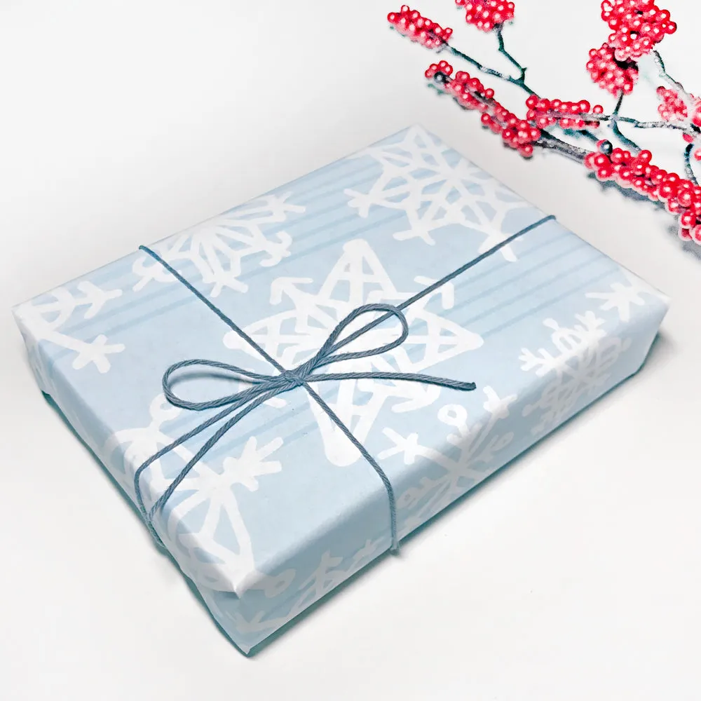 Snowflake Wrapping Paper - 6 FT Roll - Matte Finish | *40% Off!*
