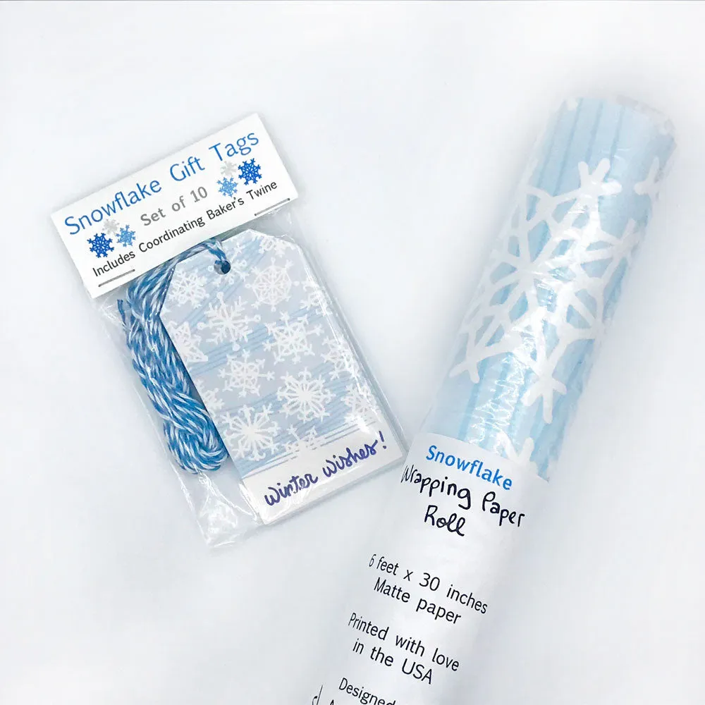 Snowflake Wrapping Paper - 6 FT Roll - Matte Finish | *40% Off!*