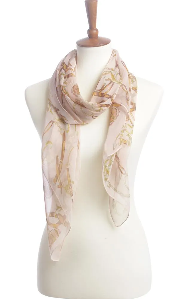 SPOS4911 / BASC4772 Silky Chain Printed Scarf
