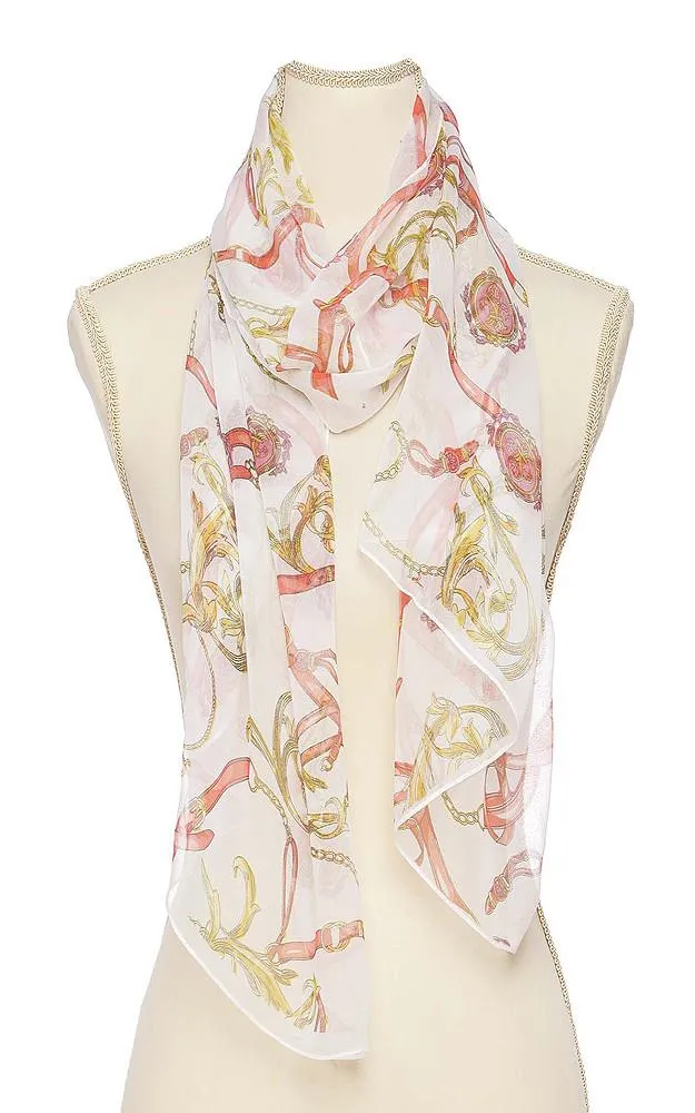 SPOS4911 / BASC4772 Silky Chain Printed Scarf