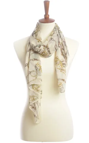 SPOS4911 / BASC4772 Silky Chain Printed Scarf