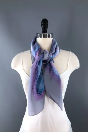 Vintage Kriska Watercolor Print Scarf