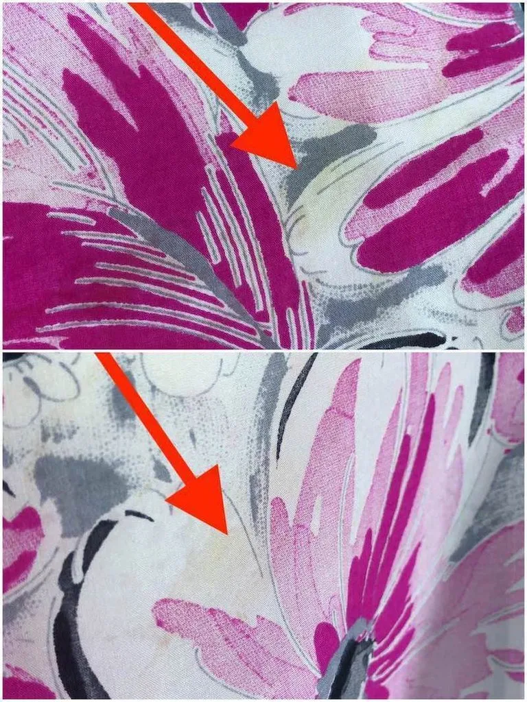 Vintage Pink Floral Print Brico Silk Scarf
