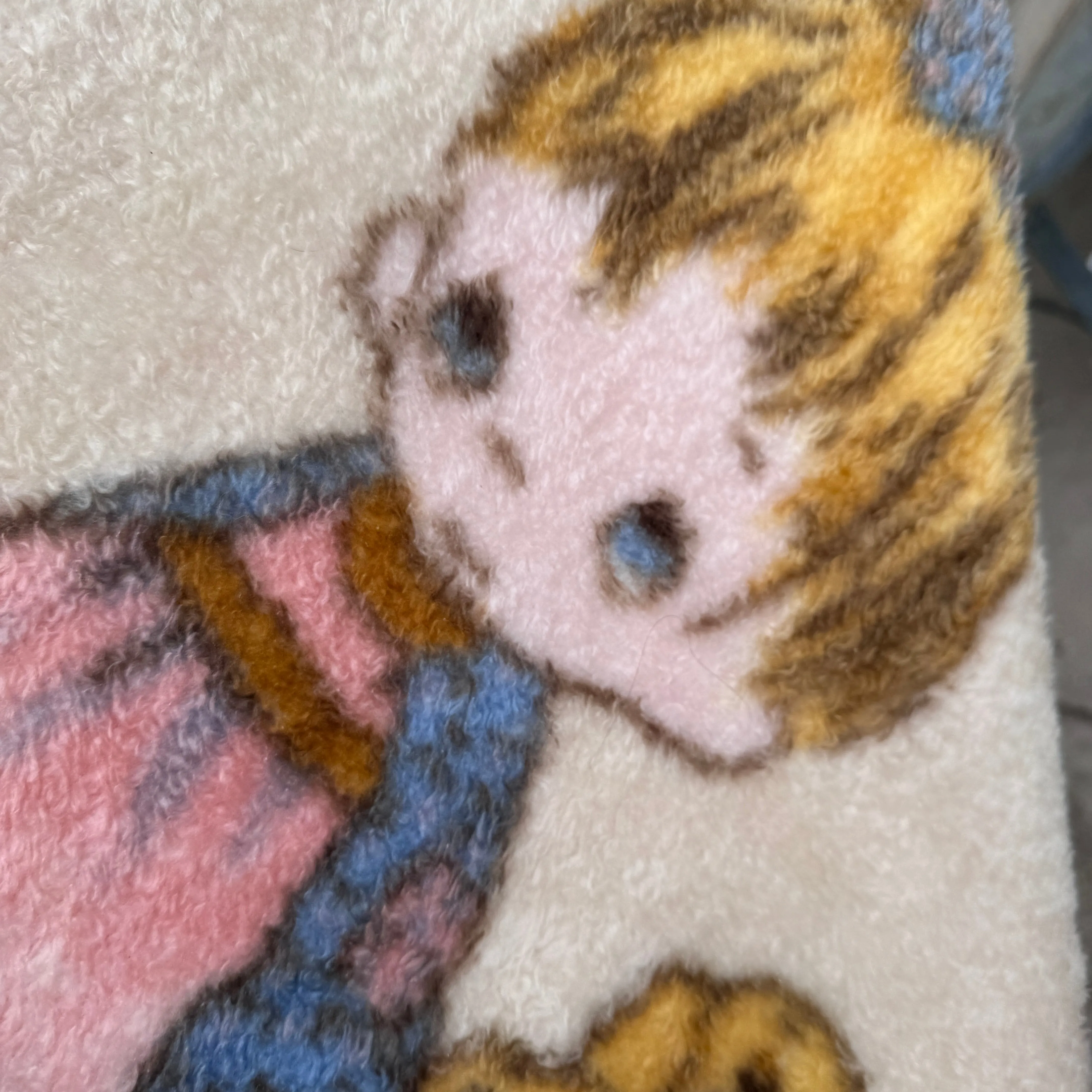 Vintage Precious Moments Baby Toddler Little Girl Dogs Puppies Blanket Cheerful Giver Luxury Plush Raschel Thick Velvet Velour Minky Throw 39" x 42”